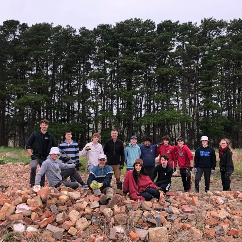From rubble to tracks